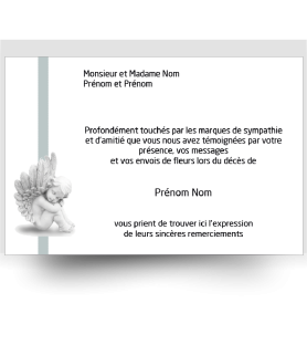 Cartes de remerciements de condoléances personnalisables pour enfant